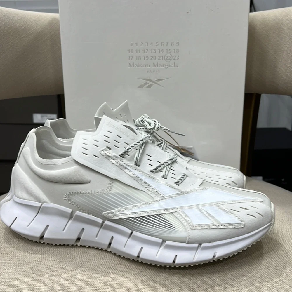 Maison Margiela x Reebok Zig 3-D Memory Of GW5008 White Sneakers - Picture 1 of 12